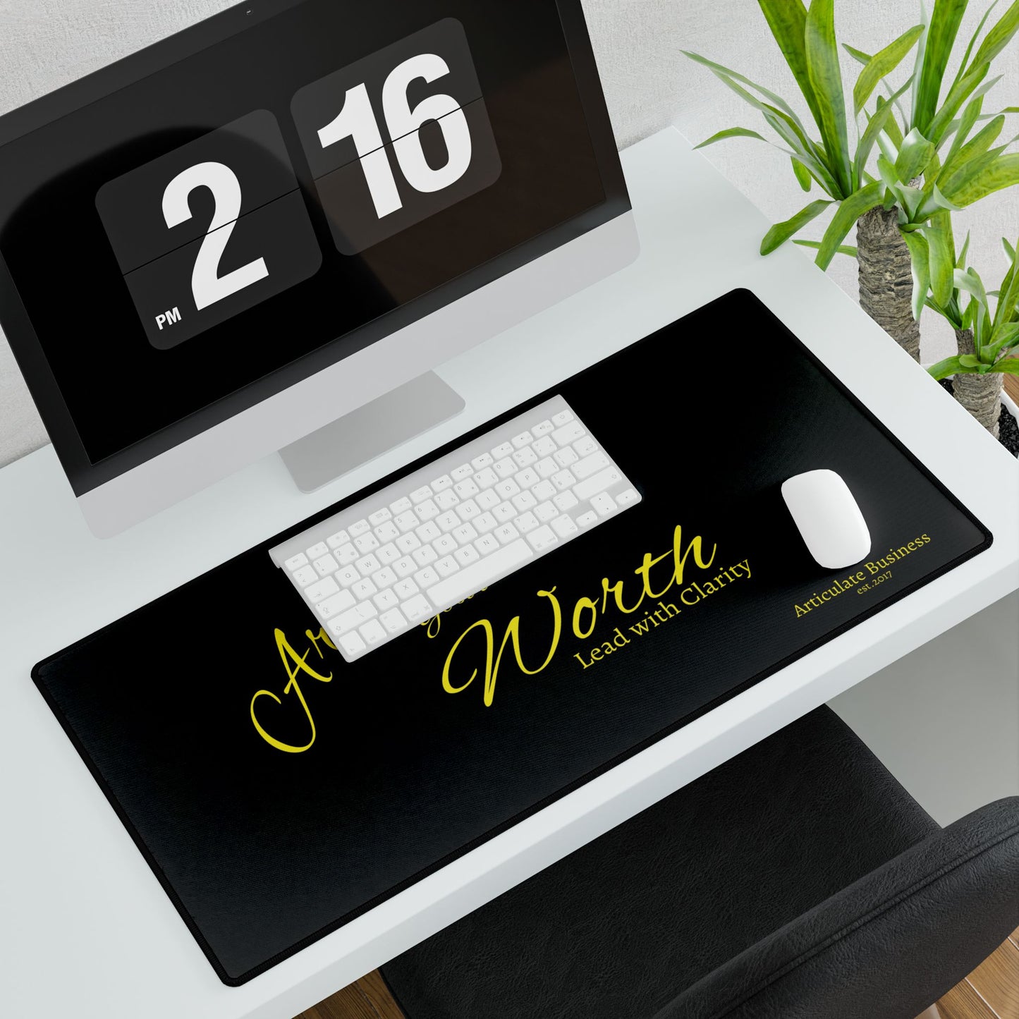 Articulate Your Worth Desk Mat
