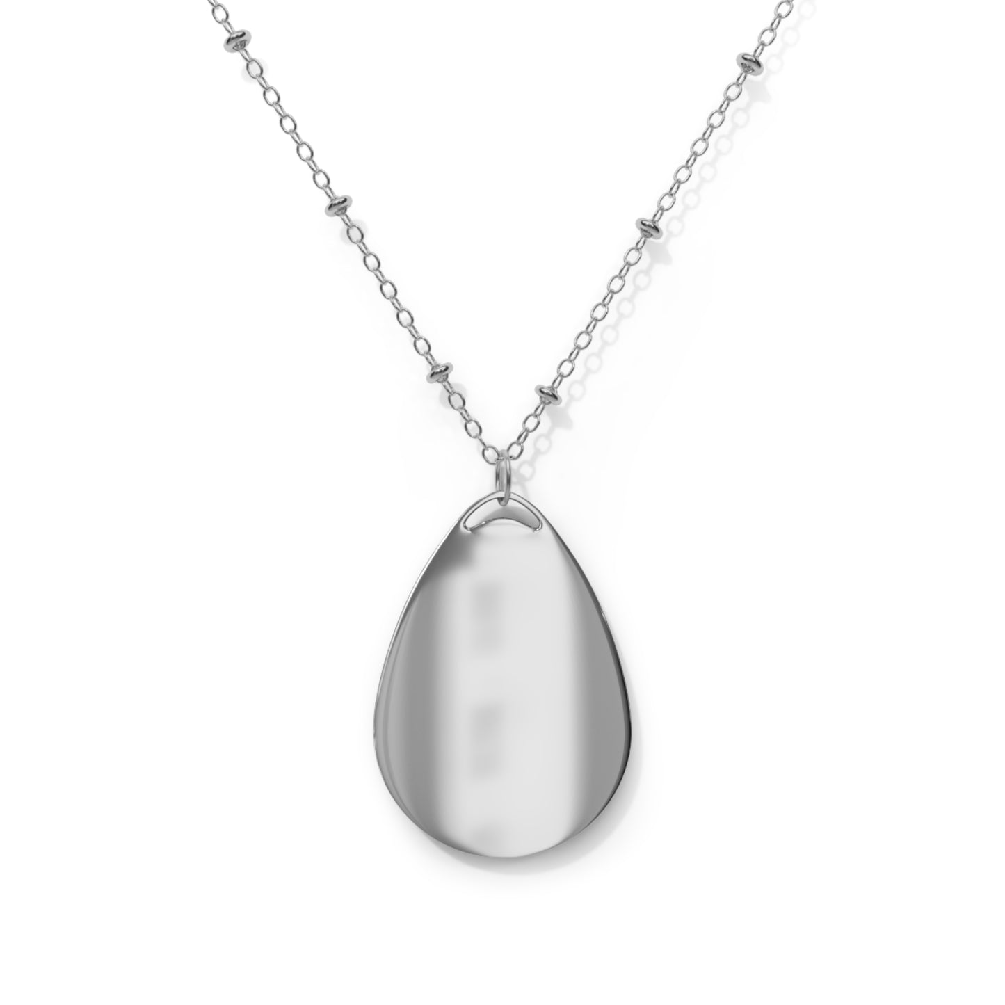 Beauty Begins  Within Oval Necklace