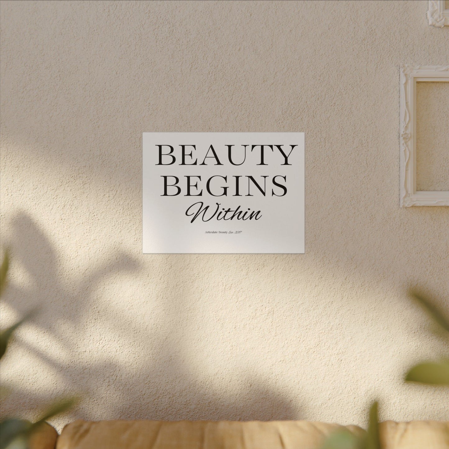 Beauty Begins Within Canvas | Articulate Beauty